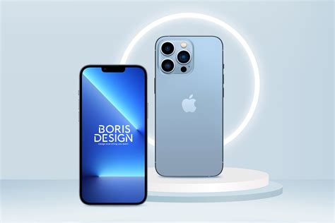 Free Mockup Iphone 13 Pro Max Sierra Blue Behance