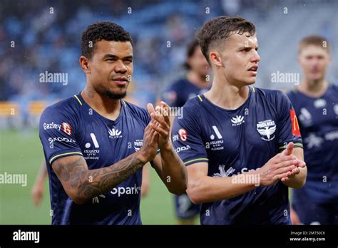 Yan Sasse And Callan Elliot Of Wellington Phoenix Thanks Their Supporters After The Match