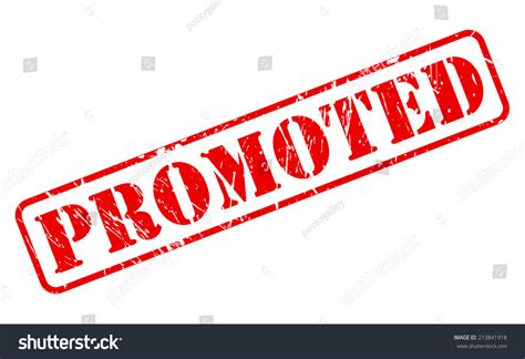 Promoted Red Stamp Text On White Stock Vector Royalty Free 213841918