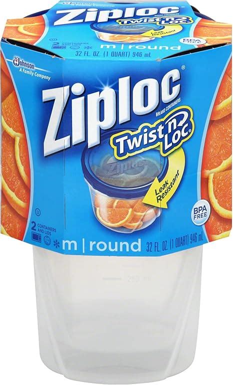 Amazon Ziploc Twist N Loc 32 Oz Container Health Household