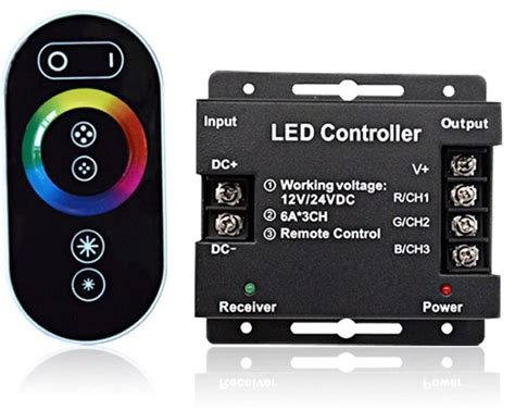 Sterownik kontroler do taśm LED RGB pilot 12V 3x6A Arena pl