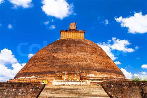 Landmarks of Sri Lanka - stupa of Anuradhapura, UNESCO site | Stock ...