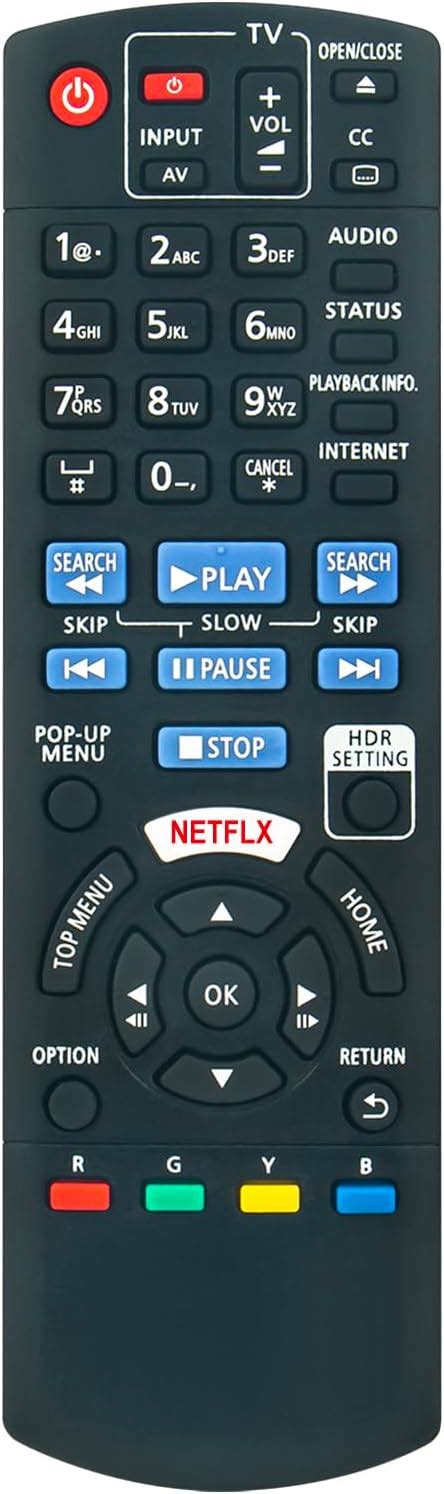 N Qayb Replacement Remote Control Fit For Panasonic Blu Ray Disc