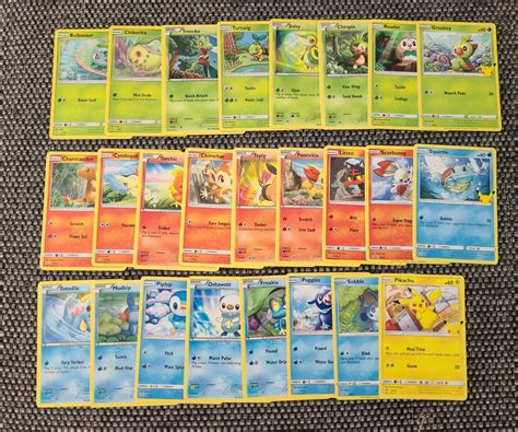 Pokemon Mcdonalds Th Anniversary Promo Cards Non Holo Master Set