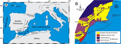 A Location Of The Betic Cordillera In The Western Mediterranean And