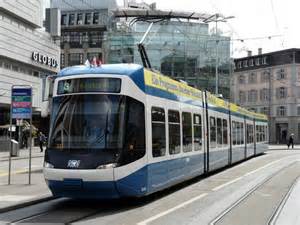 Vbz Tram Be Unterwegs Auf Der Linie Am