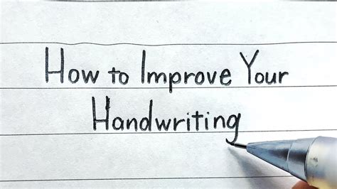 How To Improve Your Handwriting Youtube