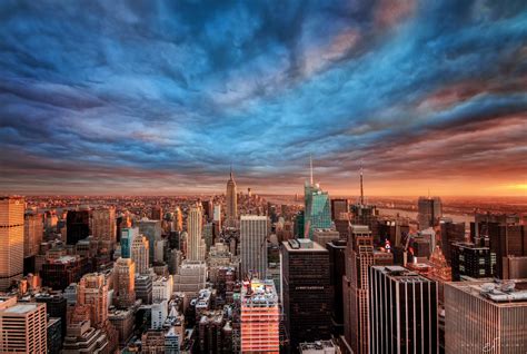 Fond Décran Le Coucher Du Soleil Paysage Urbain Bâtiment Ciel