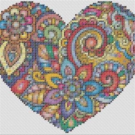 Paisley Cross Stitch Etsy