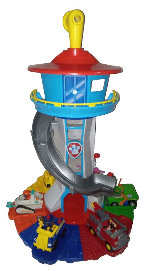 Complete Paw Patrol Lot My Size Lookout Tower All Vehicles Figures