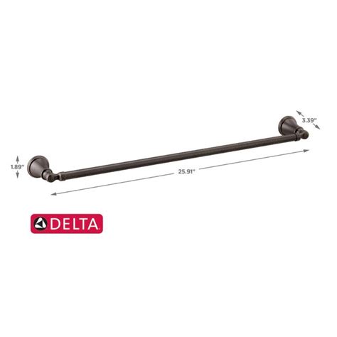 Delta Woodhurst 24 In Venetian Bronze Wall Mount Single Towel Bar In