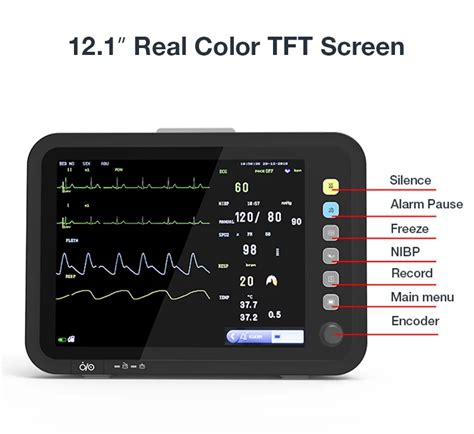 Rayman Icu Monitor Patient Monitor Ecg Multiparameter Monitor 121 Inch