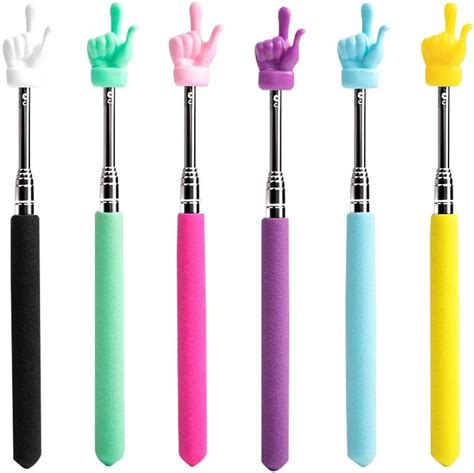 6pcs Telescopic Teachers Pointer Mini Hand Pointers Finger Pointer