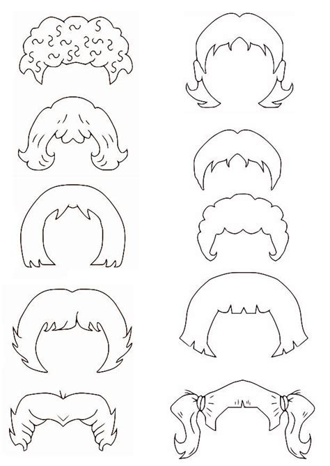 Coloriage Les coupes de cheveux de femme dessin gratuit à imprimer