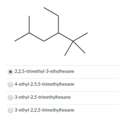 Solved 2 Ethyl 5 Methylhexane 2 5 Dimethylheptane Chegg