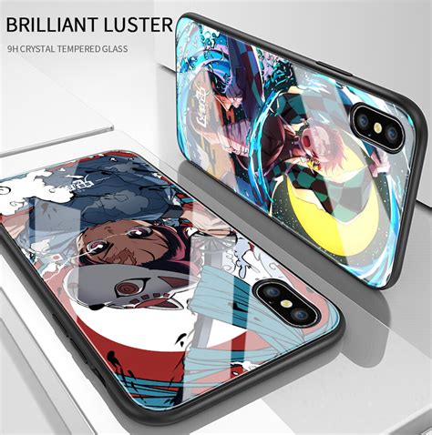 Ucuc For Oppo A Glass Handphone Case Shockproof Anime Demon Slayer