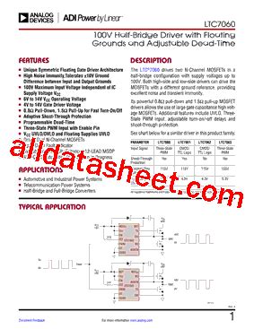 LTC7801 Datasheet(PDF) - Analog Devices
