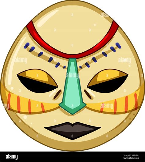 Tropical Tribal Mask Cartoon Vector Illustration Stock Vector Image