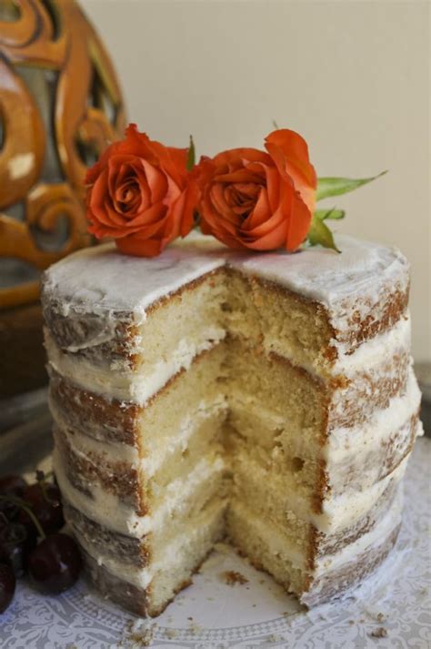Vanilla Naked Cake With Fresh Buttercream Frosting MFFS