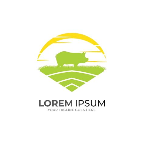 Premium Vector Pig Farm Logo Vector Template