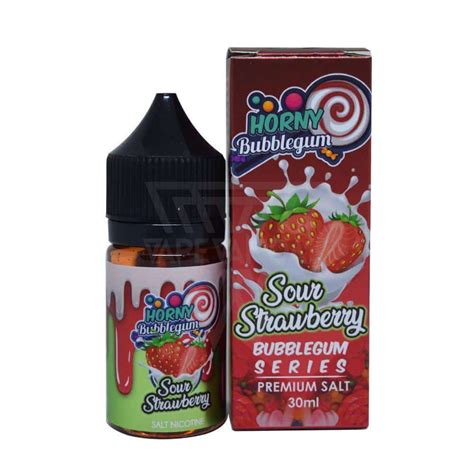 Horny Flava Sour Strawberry Salt Nicotine Bubblegum Series Vape Vandal Best Vape E