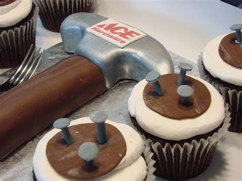 Hammer Cake And Nailed Cupcakes
