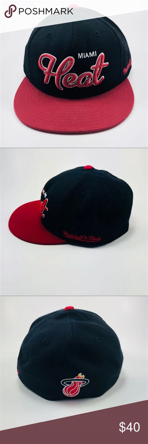 Miami Heat Hardwood Classics 100 Wool Fitted Cap Fitted Caps