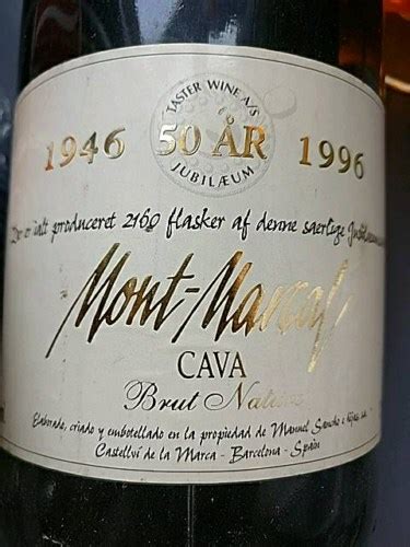 N V Mont Marçal Cava Brut Nature Vivino US