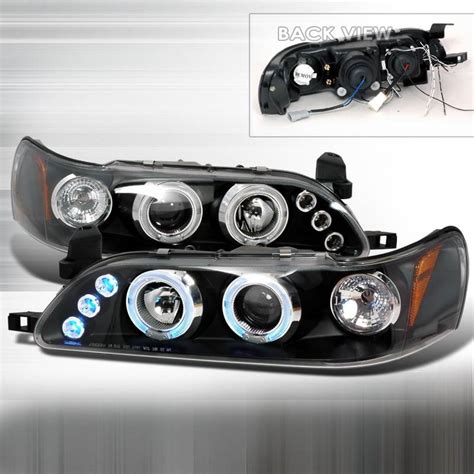 Toyota Corolla Spec D Halo Led Projector Headlights Black Lhp