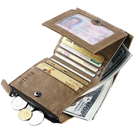 Trifold Velcro Wallet With Zipper Coin Pocket