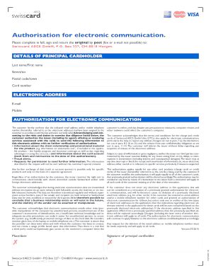 Fillable Online Miles And More Cards Authorisation For Electronic