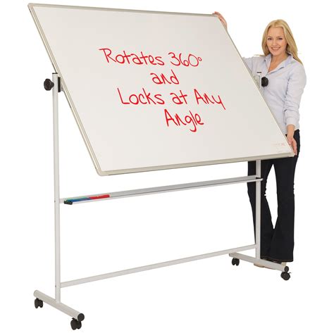 Mobile Non Magnetic Swivel Teaching Whiteboards