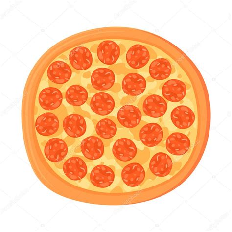 Dibujos Animados Tradicional Italiano Pepperoni Pizza Ilustraci N