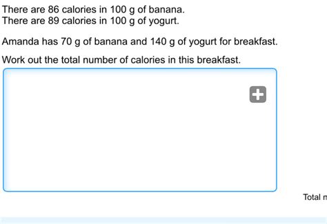 solved    calories     banana    calories