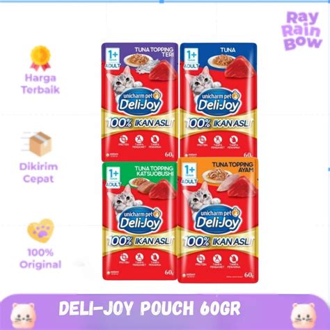 Jual Makanan Kucing Basah Deli Joy Cat Wet Food Pouch Sachet Gram