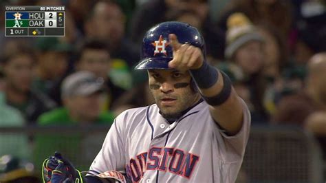 Hou Oak Altuve Mashes A Triple Off The Wall Youtube