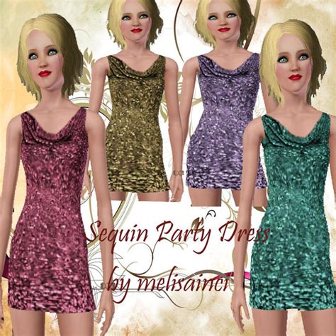 The Sims Resource Sequin Party Dress