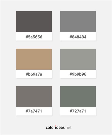 Dark Gray Dim Gray Light Gray Color Combinations Palette Color