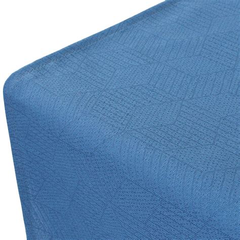 Chemin De Table X Cm Jacquard Coton Cube Bleu Cobalt