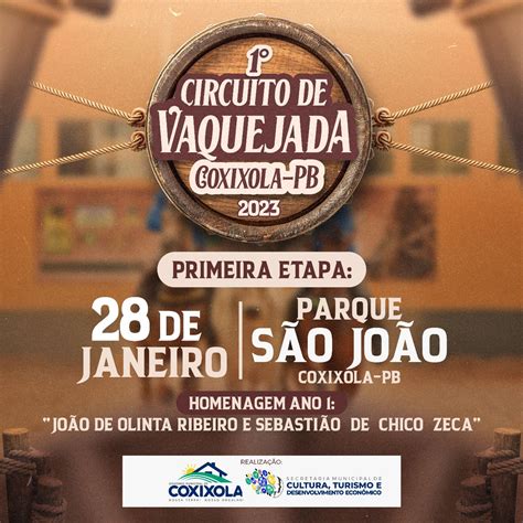 Prefeitura De Coxixola Anuncia Primeira Etapa Do Circuito De Vaquejada