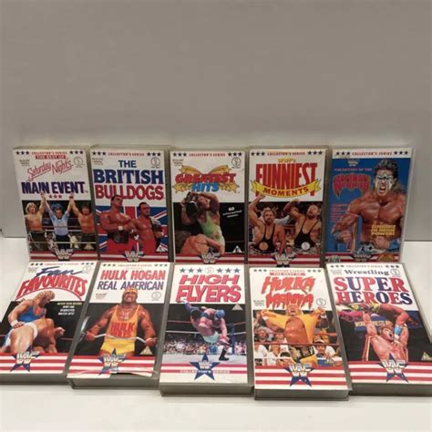 WWF WWE COLLECTORS Series Wrestling VHS Tapes Bundle 80 1990s Golden