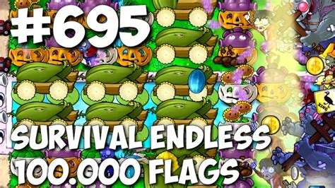 Plants Vs Zombies Survival Endless Flags Part