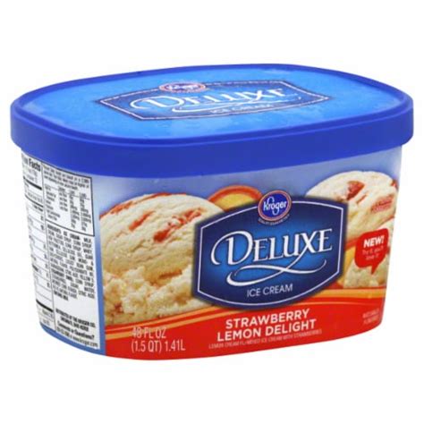 Kroger Deluxe Strawberry Lemon Delight Ice Cream Fl Oz Food Less