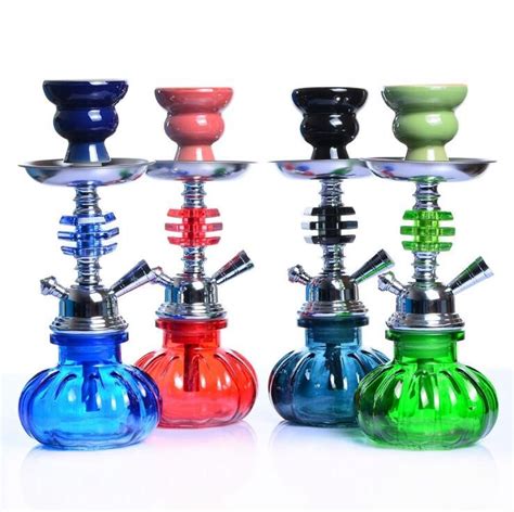 2019 Hookah Shisha Bong Smoking Pipe Set Cool Mini Beautiful Arab Stem Hookah Glass Vase 10