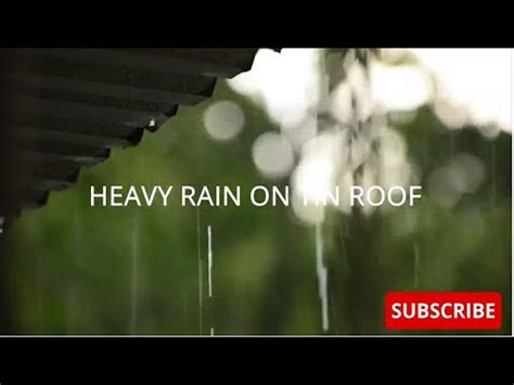 Fall Asleep Fast With Heavy Rain Sound Falling On Tin Metal Roof Rain