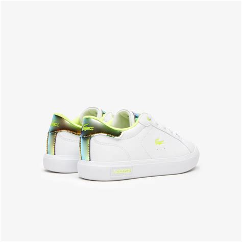 Buy Childrens Lacoste Powercourt Synthetic Heel Pop Trainers Lacoste Sa