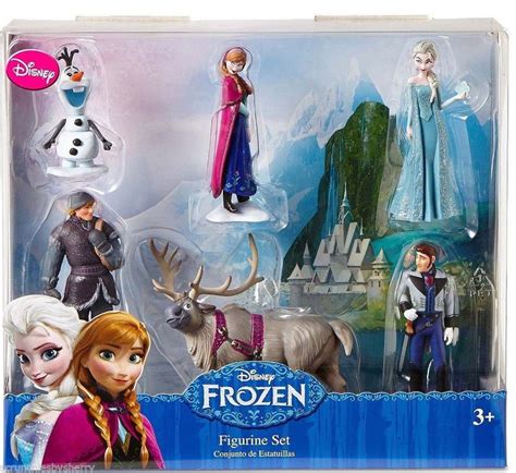 Disney Frozen Figure Set Elsa Anna Olaf Hans Kristoff Sevn 6 Piece Sold