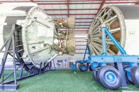 Nside Hangar With SATURN V Rocket In Space Center The Lyndon B