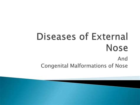 Diseases Of External Nose Ppt