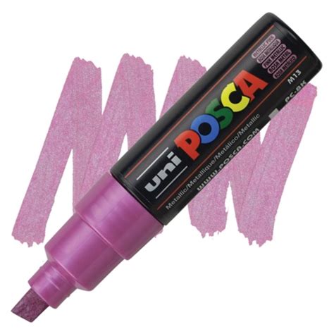 Posca Pc 8K Chisel Tip Paint Marker Metallic Pink HobbyShop Ie